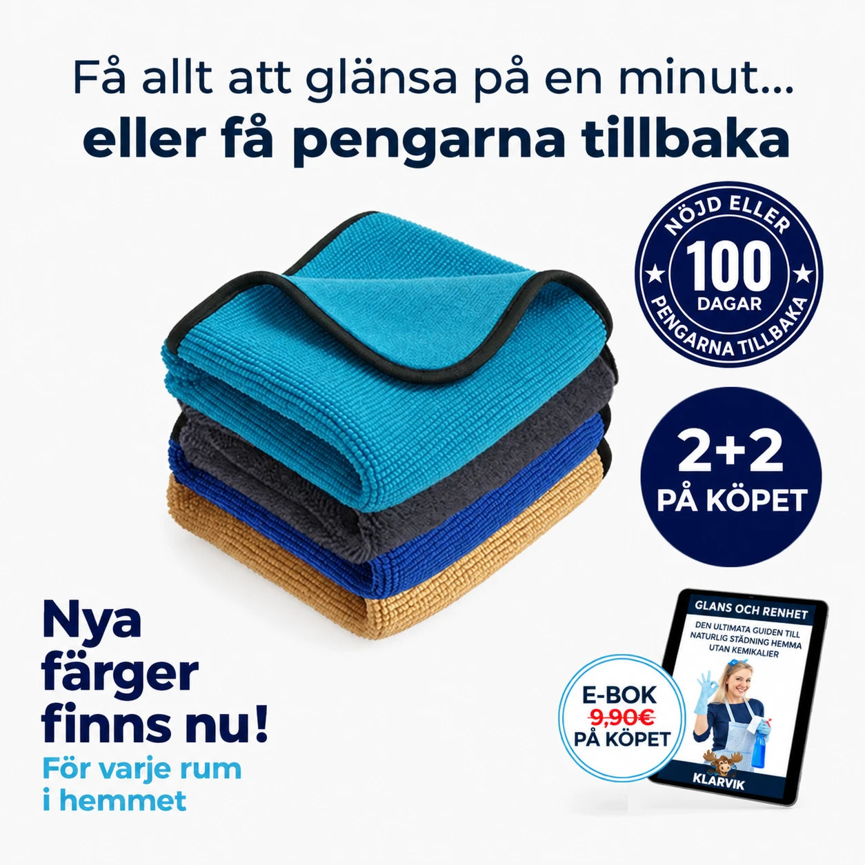 Klarvik rengöringsduk och förpackning